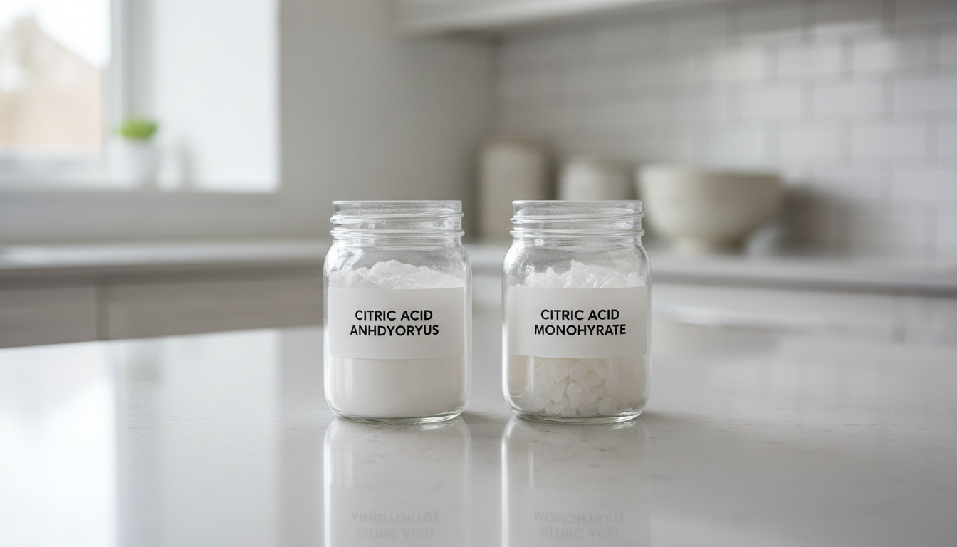 citric acid anhydrous vs monohydrate — BulkFineChem bulk supply