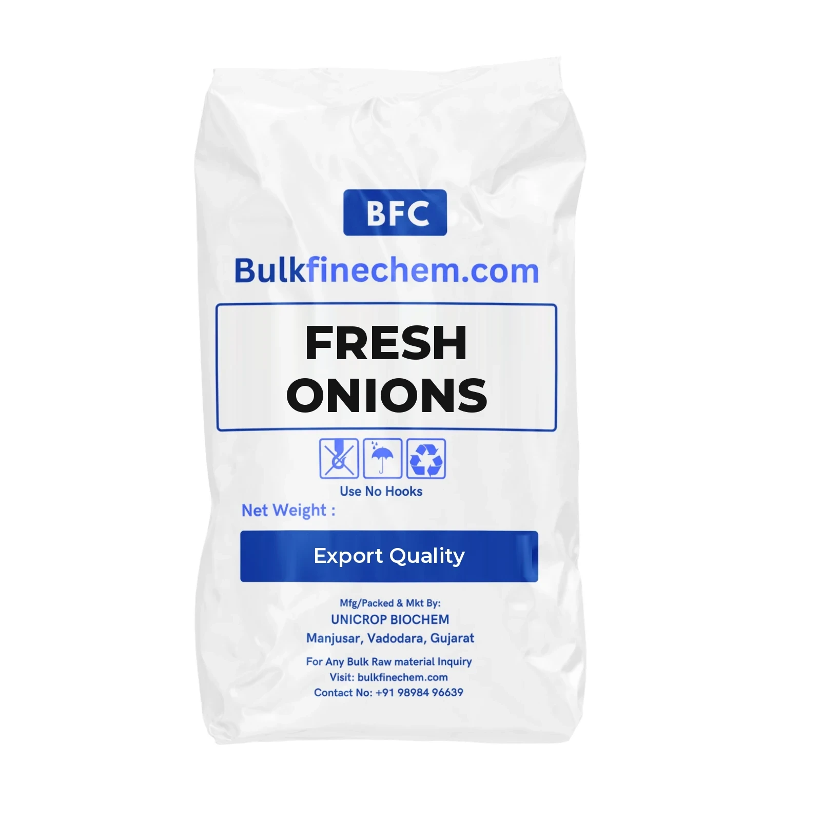 Fresh Onions bulk export pack - Bulkfinechem