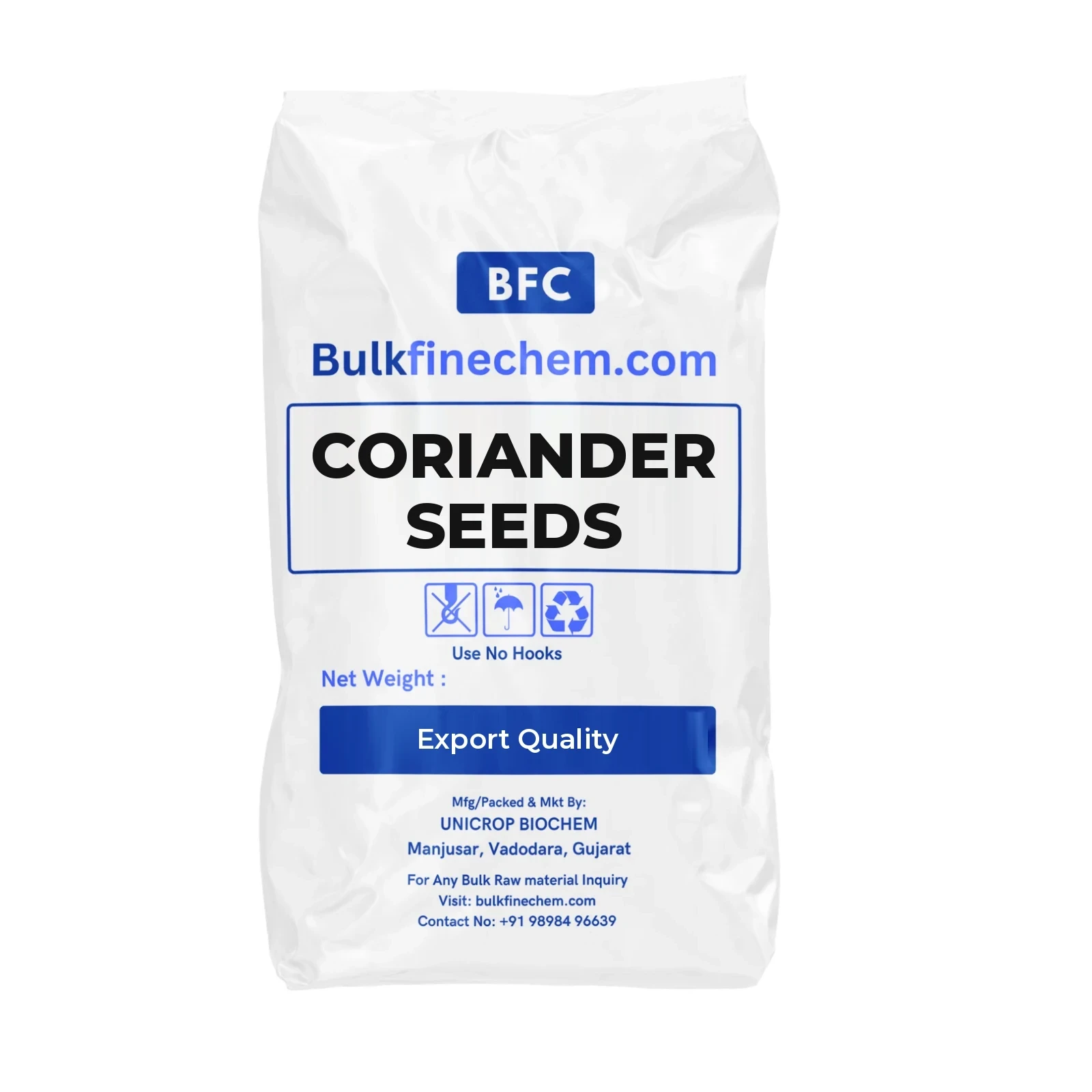 Coriander Seeds bulk export pack - Bulkfinechem