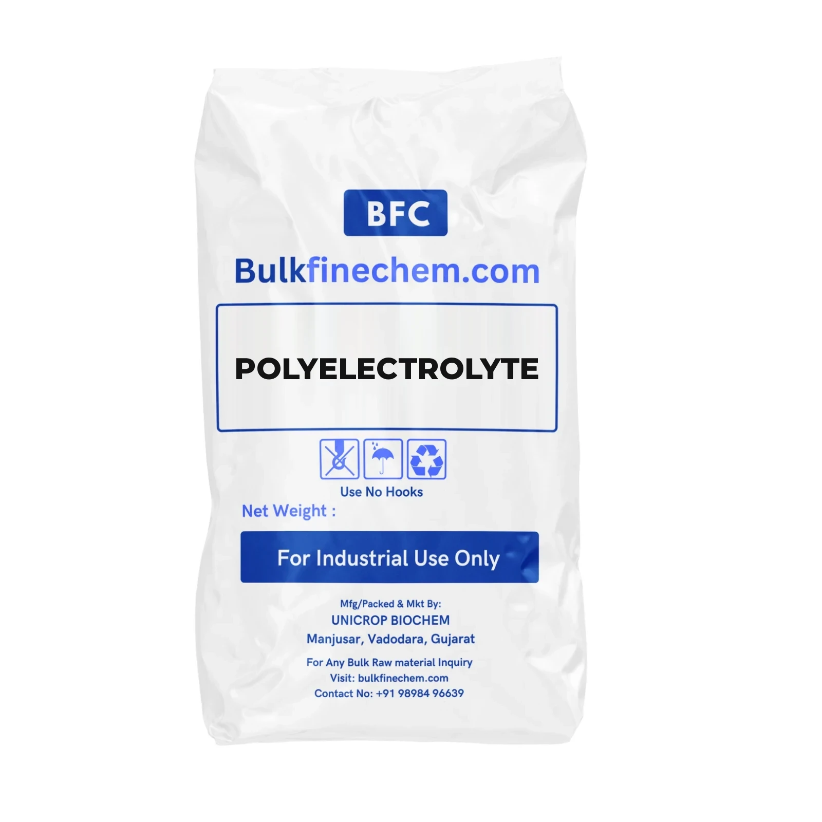 Polyelectrolyte flocculant bulk pack - Bulkfinechem